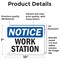 Signmission Work Station, 10 in W x Rectangle, Vinyl Decal OS-2PACK-NS-D-710-L-19070 - alternate 5